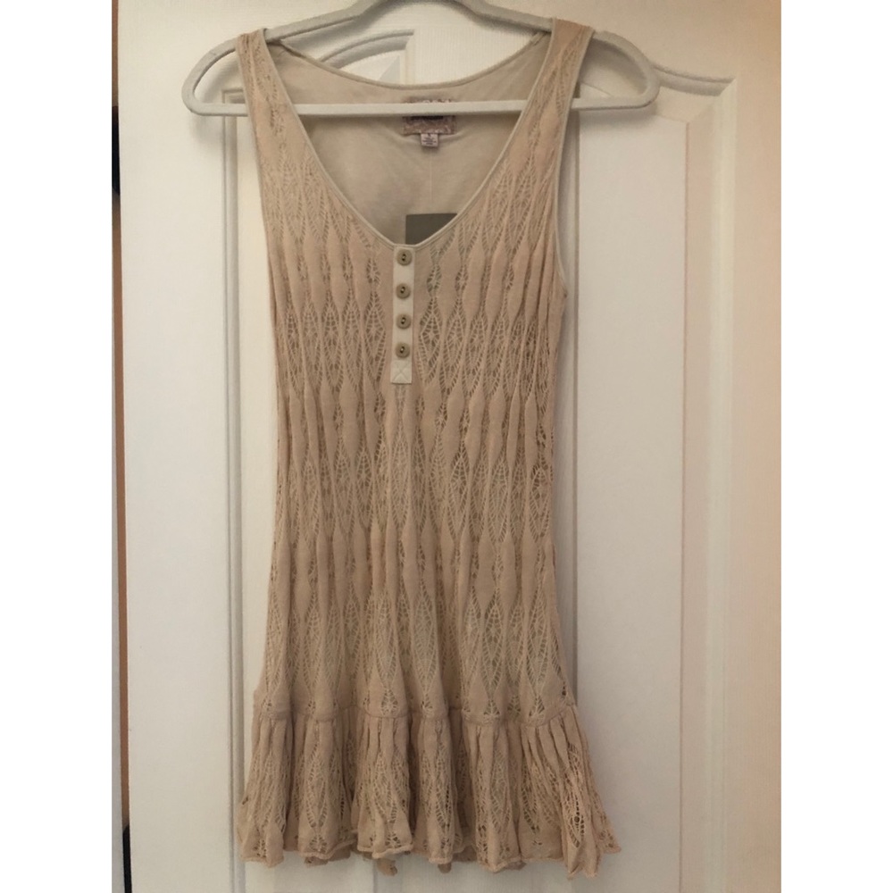 Anthropologie Deletta Knit Tunic in Cream SZ S
